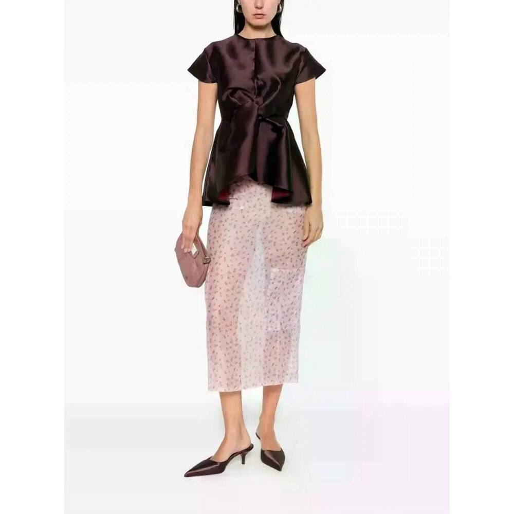 NEW MARQUES ALMEIDA heavy knot top in burgundy
